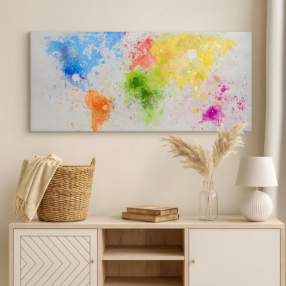 Impression sur toile - Image sur toile - Toutes les couleurs du monde - 30x30 cm