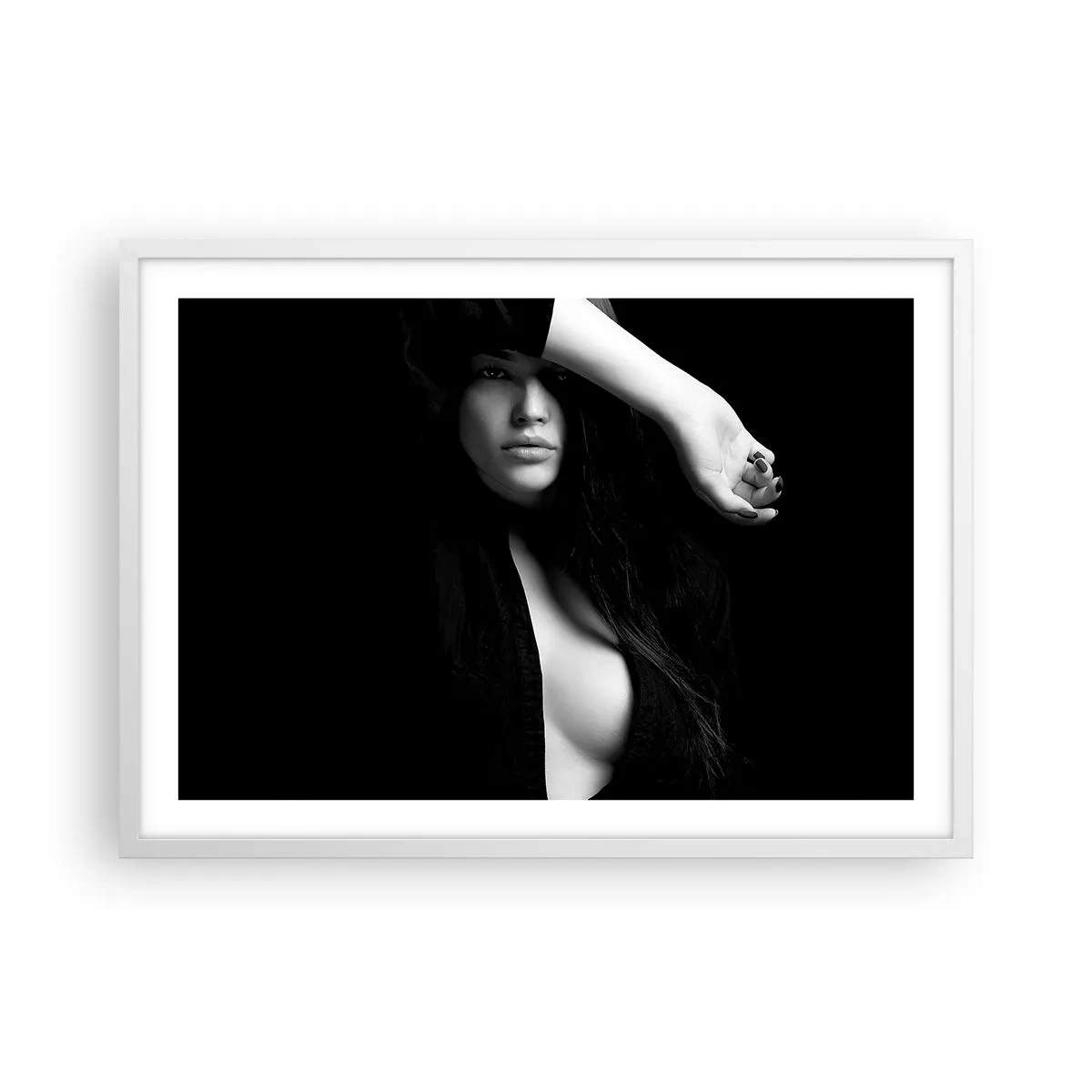 Affiche dans un cadre blanc - Poster - École de séduction - 70x50 cm