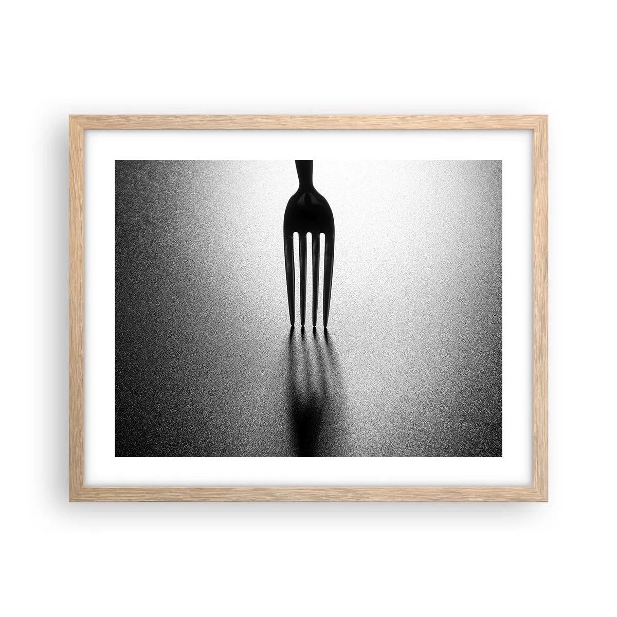 Affiche dans un chêne clair - Poster - Lumière et ombre - 50x40 cm