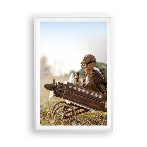 Affiche dans un cadre blanc - Poster - Départ vers un rêve - 61x91 cm