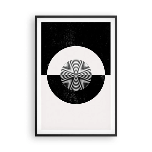 Affiche dans un cadre noir - Poster - Harmonie de noir et blanc - 61x91 cm