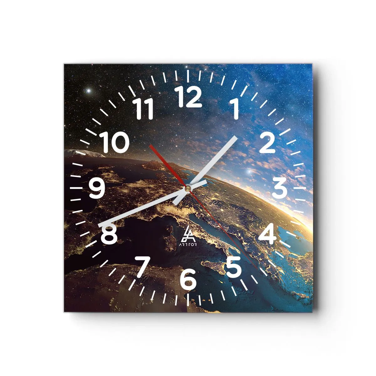 Horloge murale - Pendule murale - Regardons-nous de loin - 30x30 cm