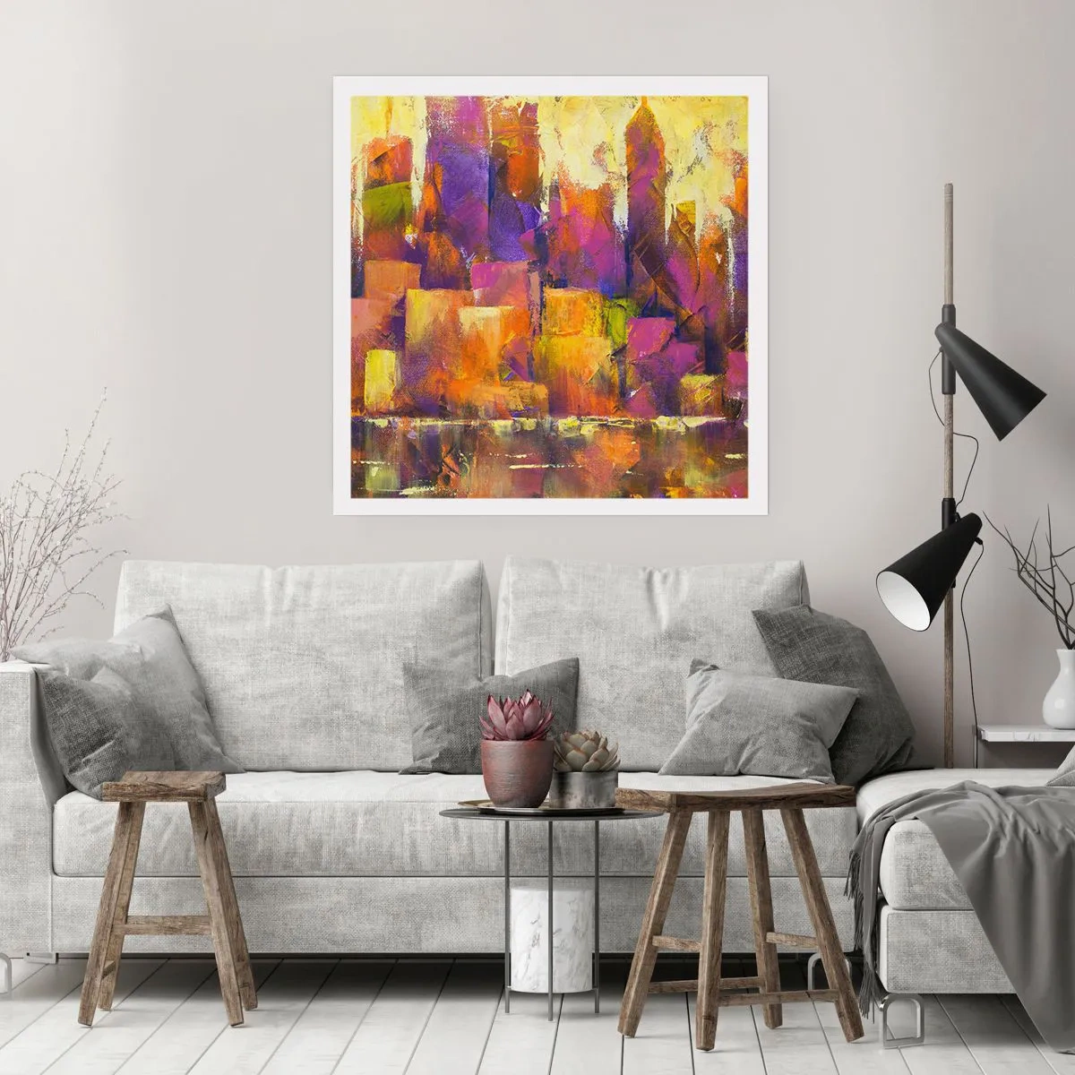 Affiche - Poster - Composition métropolitaine - 30x30 cm