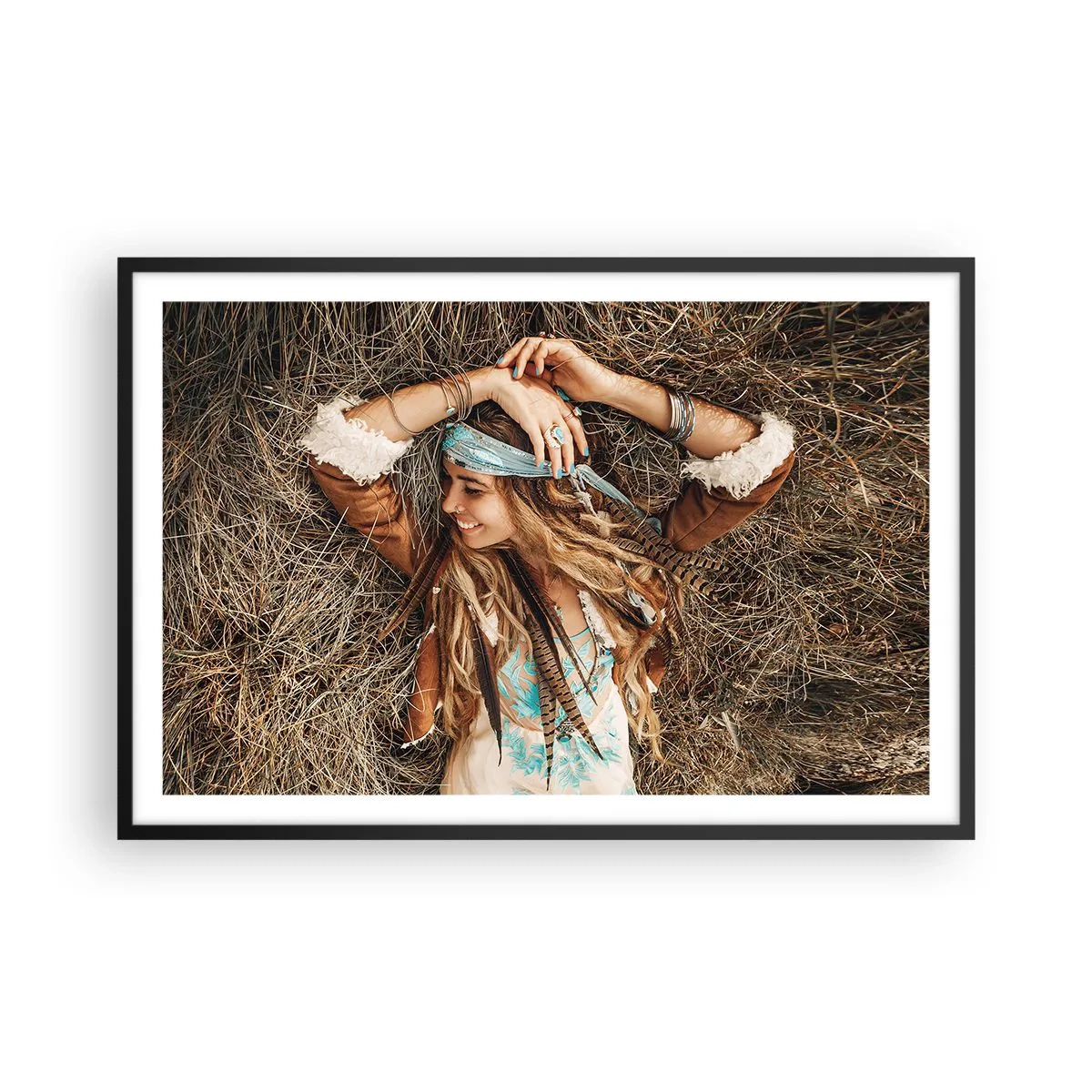 Affiche dans un cadre noir - Poster - En route vers les années d'amour - 91x61 cm