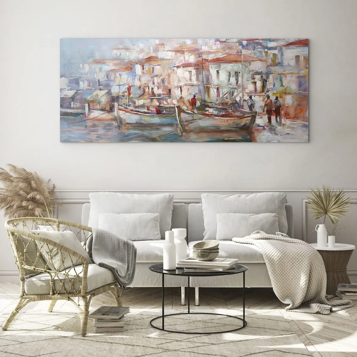 Impression sur verre - Image sur verre - Vacances pastelles - 90x30 cm