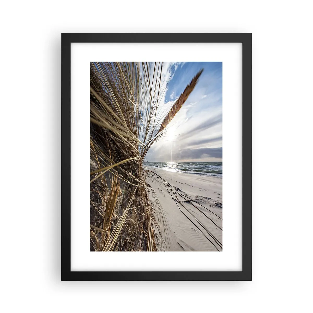 Affiche dans un cadre noir - Poster - Rencontre des éléments - 30x40 cm
