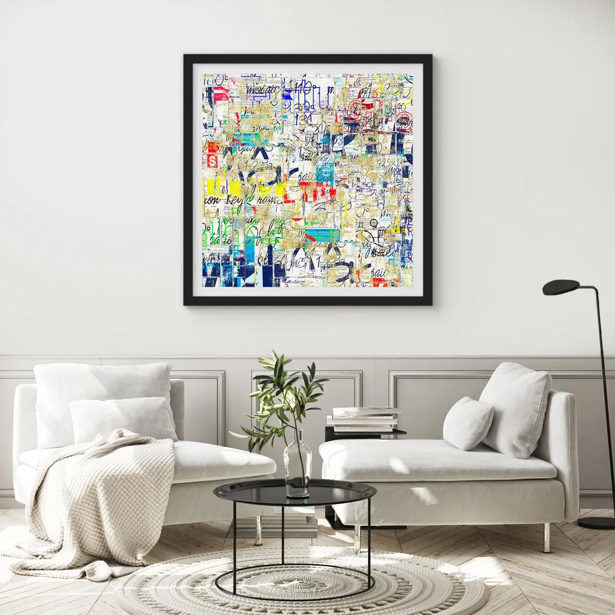 Affiche dans un cadre noir - Poster - Ca fait juste plaisir aux yeux - 30x30 cm