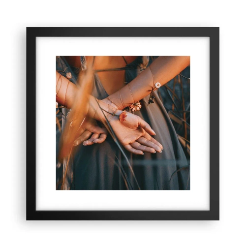 Affiche dans un cadre noir - Poster - Liée à la nature - 30x30 cm