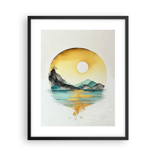 Affiche dans un cadre noir - Poster - Dans le cercle de la beauté - 40x50 cm