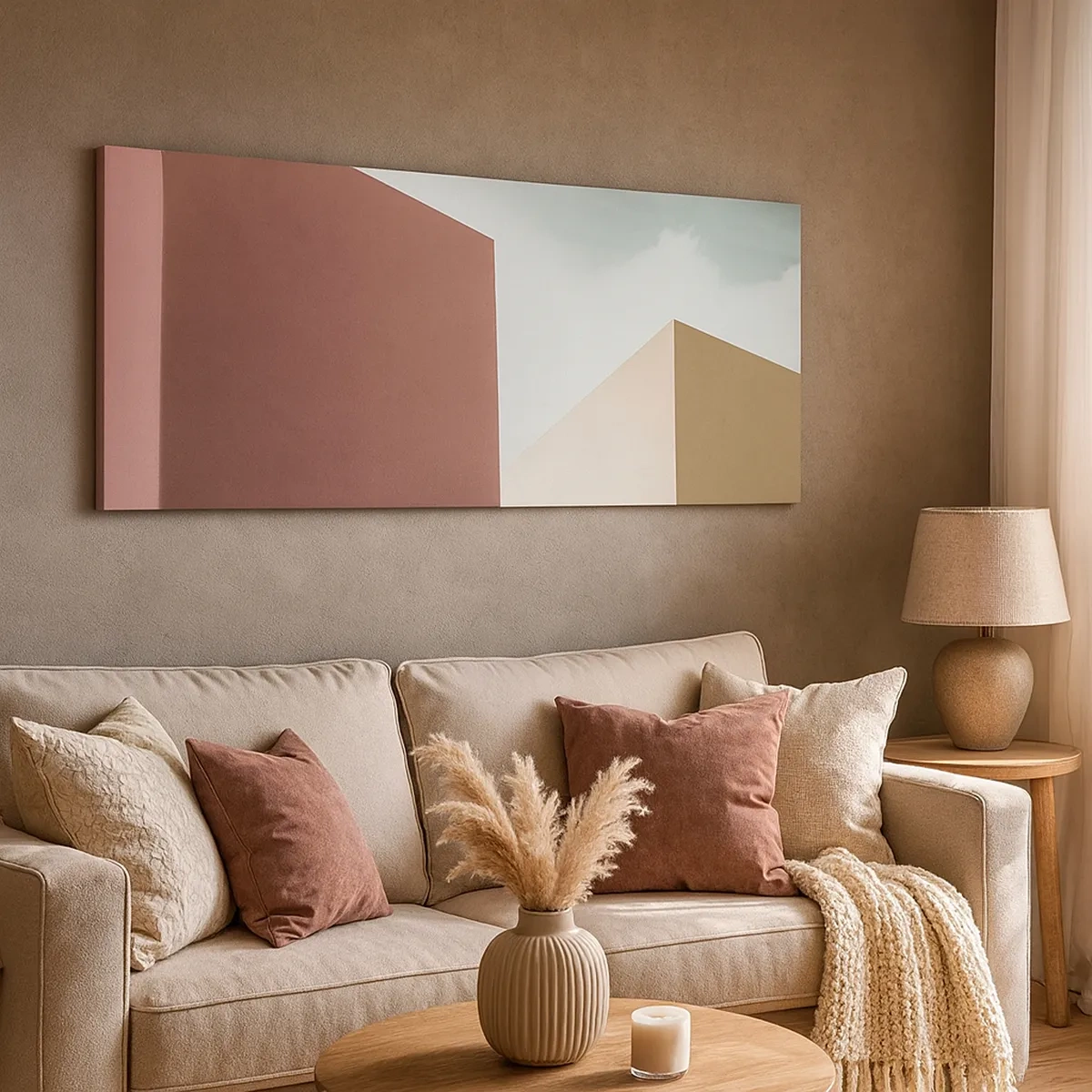 Impression sur toile - Image sur toile - La géométrie d'un été ensoleillé - 30x30 cm