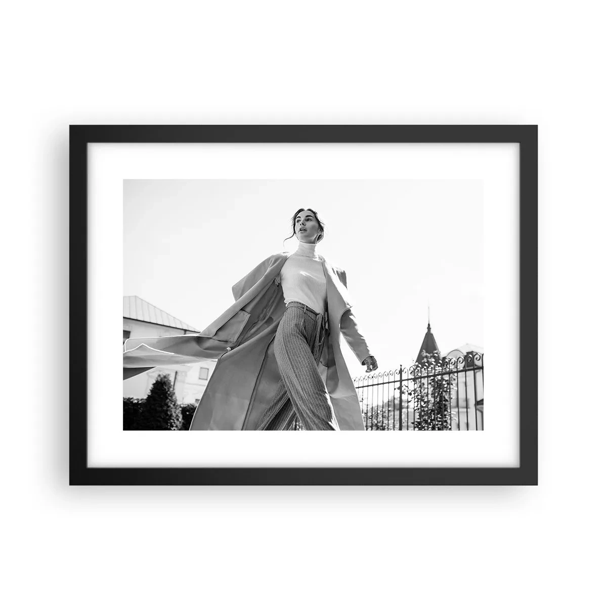 Affiche dans un cadre noir - Poster - Tu viens avec moi? - 40x30 cm