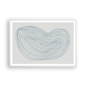 Affiche dans un cadre blanc - Poster - Une goutte de sourire - 100x70 cm