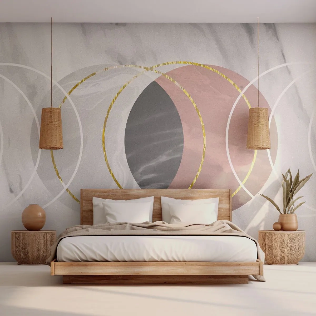 Papier Peint Photo Premium Canvas - Musique des sphères - Abstraction, Morceau, Les quartiers - 150x105 cm