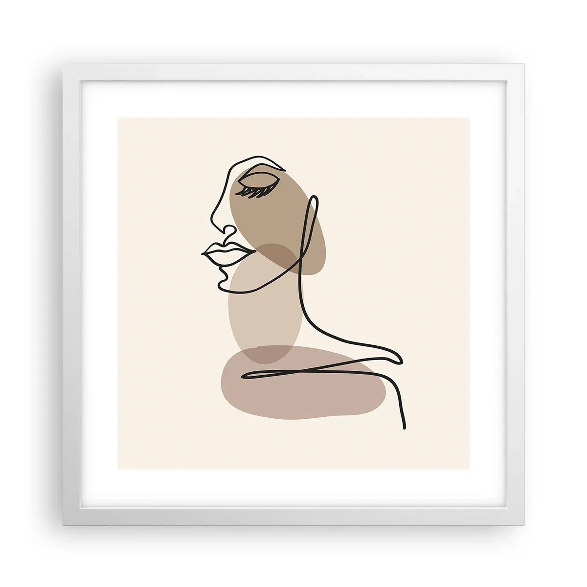 Affiche dans un cadre blanc - Poster - S'écouter - 40x40 cm
