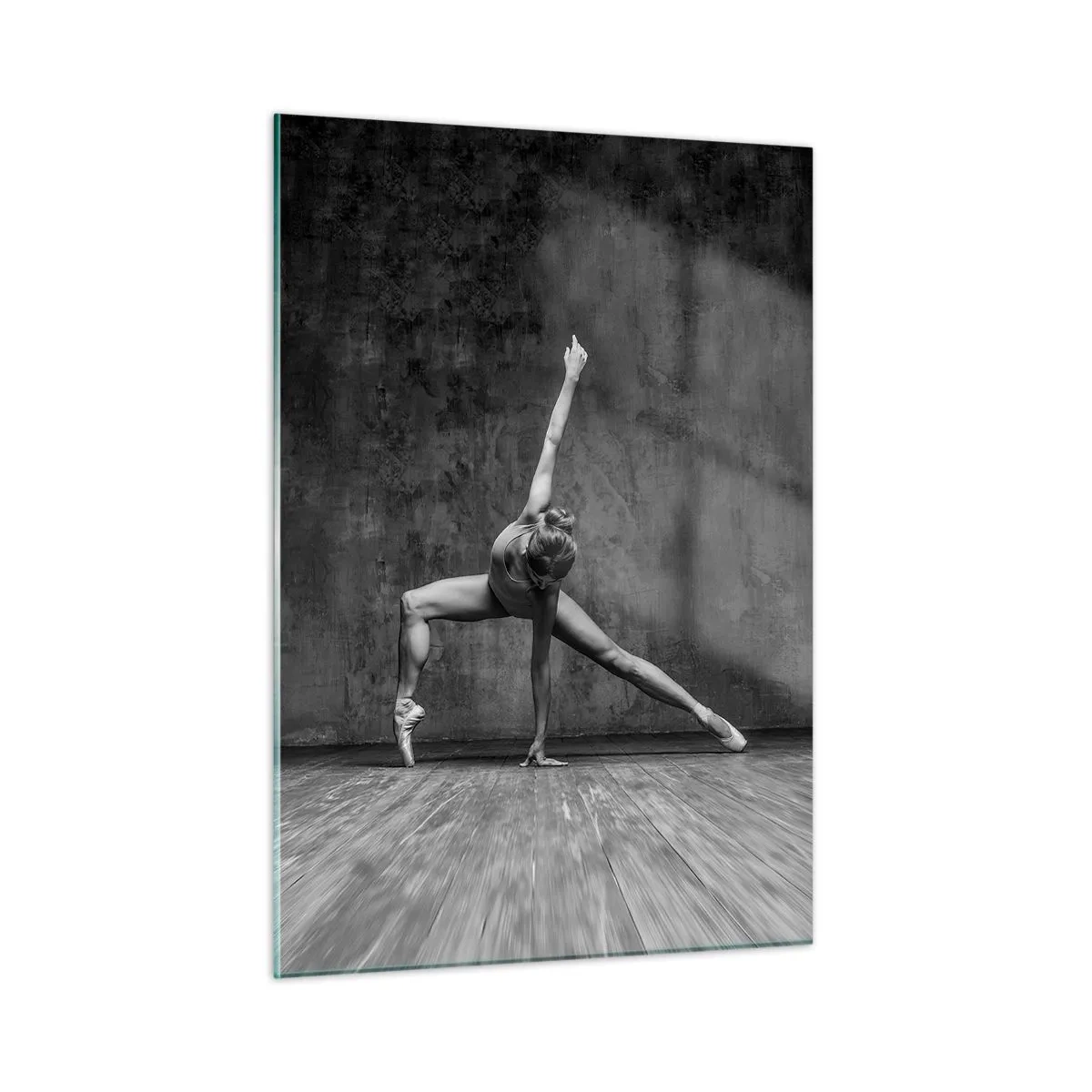 Impression sur verre - Image sur verre - Une danseuse dans une pose artistique - 50x70cm - Balance idéale - Décoration murale moderne pour le salon et la chambre ARTTOR