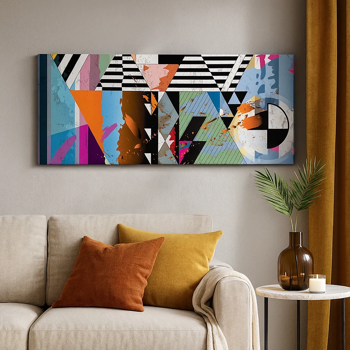 Impression sur toile - Image sur toile - Géométrique et organique - 30x30 cm