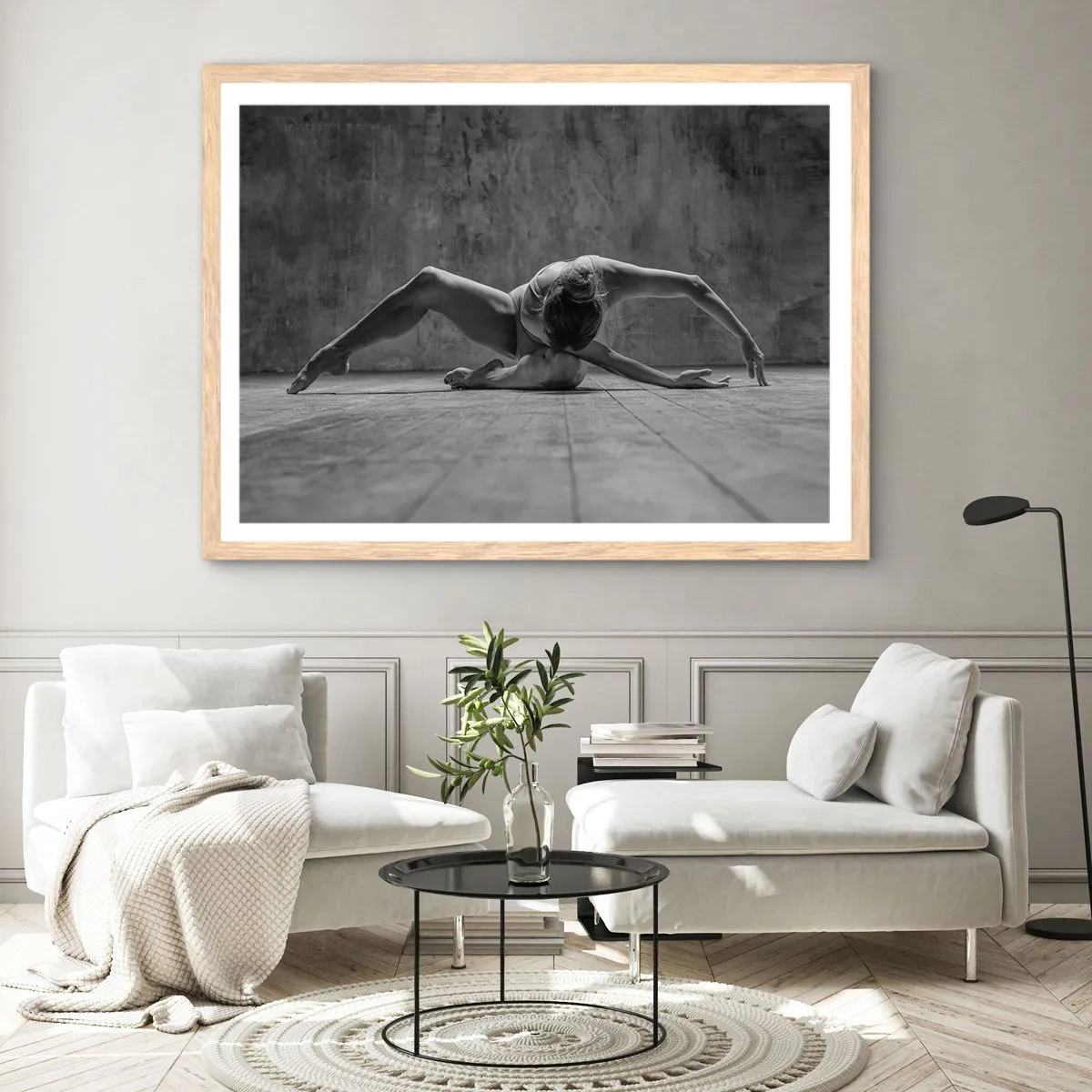 Affiche dans un chêne clair - Poster - Symétrie trouvée - 50x40 cm