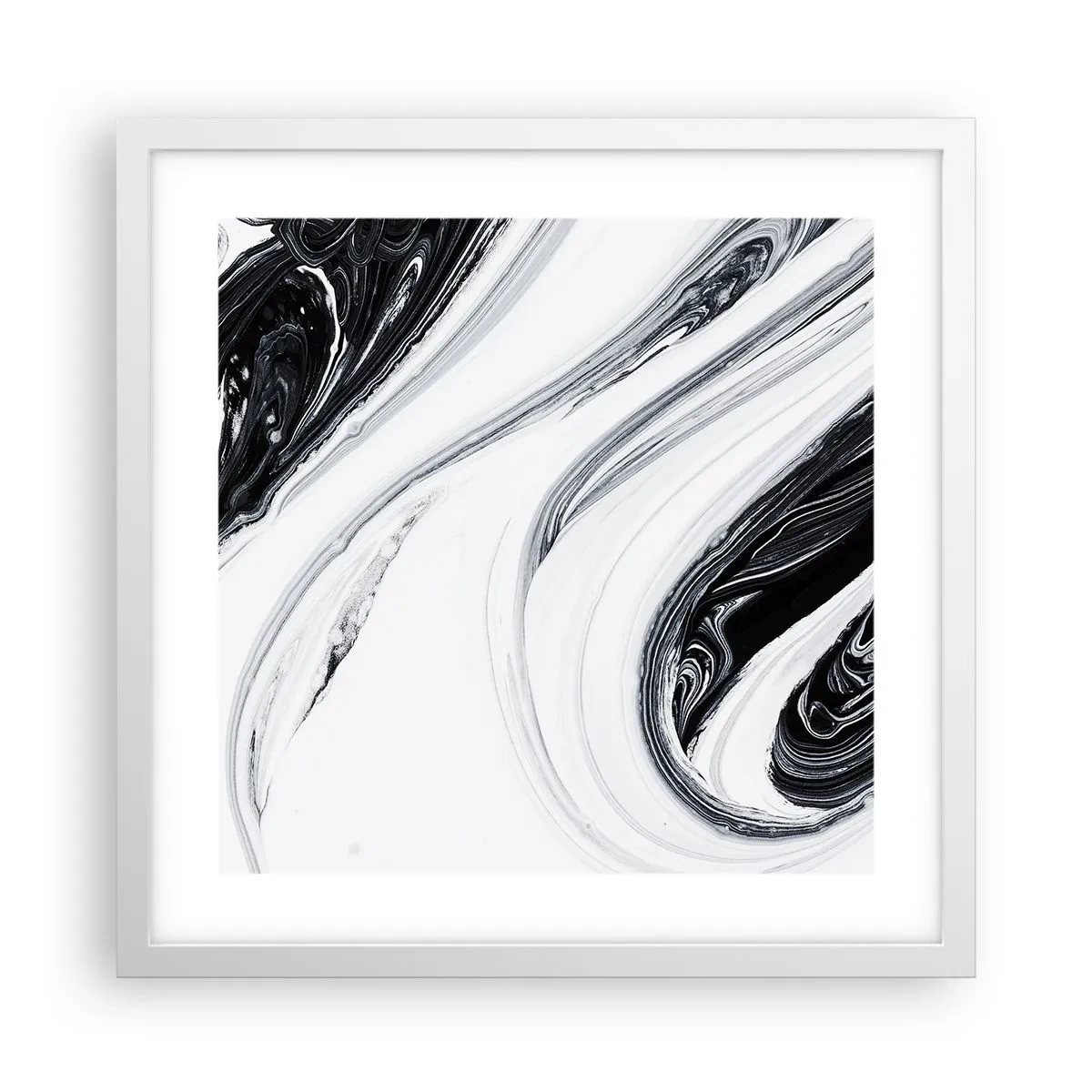 Affiche dans un cadre blanc - Poster - Une combinaison d'opposés - 40x40 cm