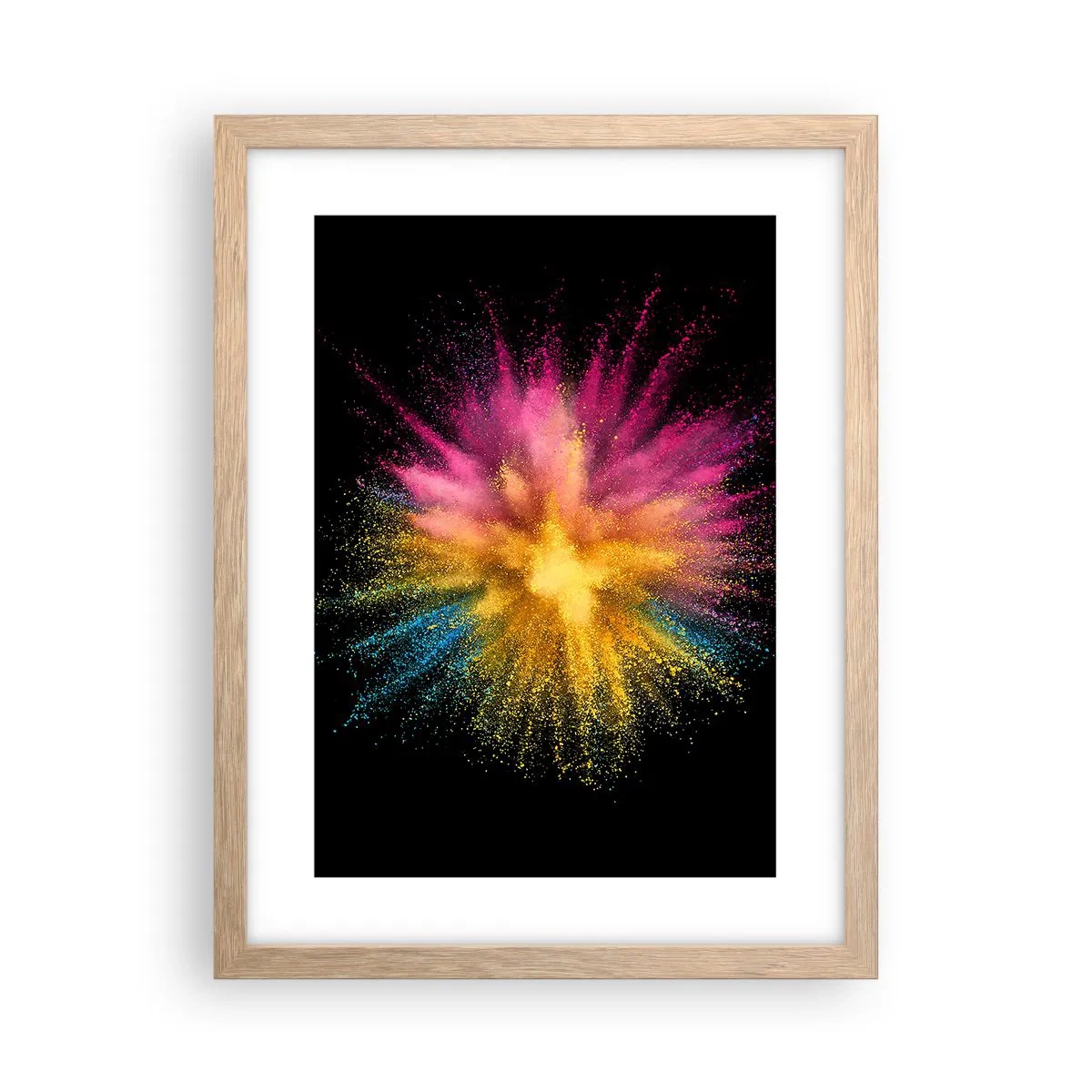 Affiche dans un chêne clair - Poster - Origine des couleurs - 30x40 cm