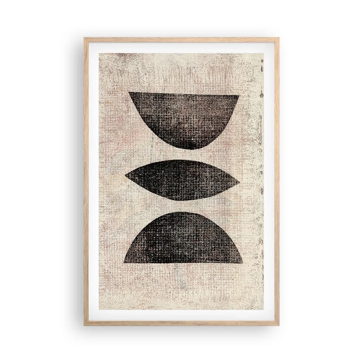 Affiche dans un chêne clair - Poster - Abstraction ethnique - 61x91 cm