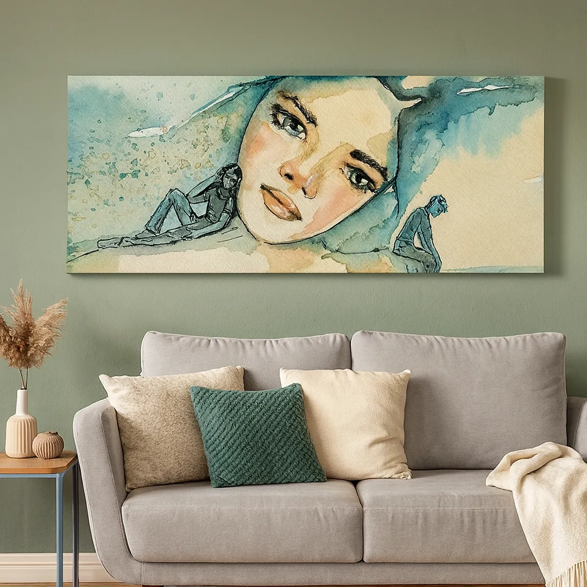 Impression sur toile - Image sur toile - Suis-je bleu? - 30x30 cm