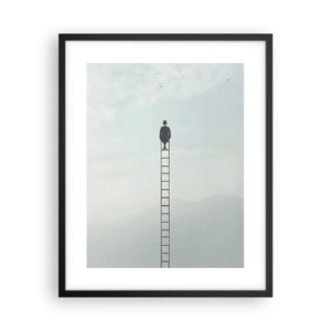 Affiche dans un cadre noir - Poster - Se soulever au-dessus - 40x50 cm