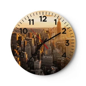 Horloge murale - Pendule murale - Grandir au soleil - 30x30 cm