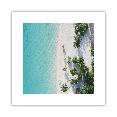 Affiche - Poster - Vacances au paradis - 30x30 cm