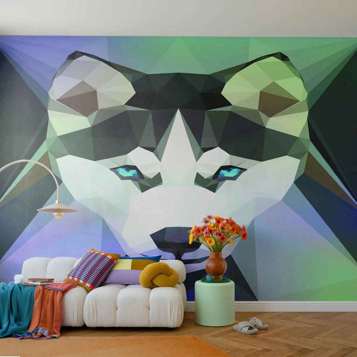 Papier Peint Photo Standard Eco - La mémoire des neiges du nord - Abstraction, Animaux, Loup - 500x350 cm