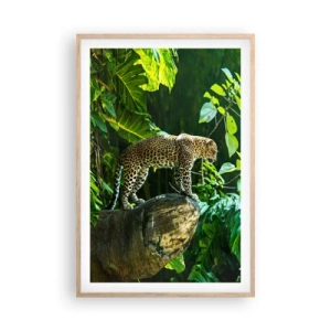 Affiche dans un chêne clair - Poster - À la chasse? - 61x91 cm