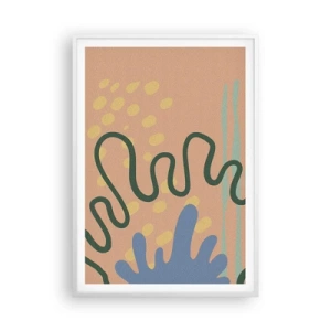 Affiche dans un cadre blanc - Poster - Abstraction : diversité de la nature - 70x100 cm