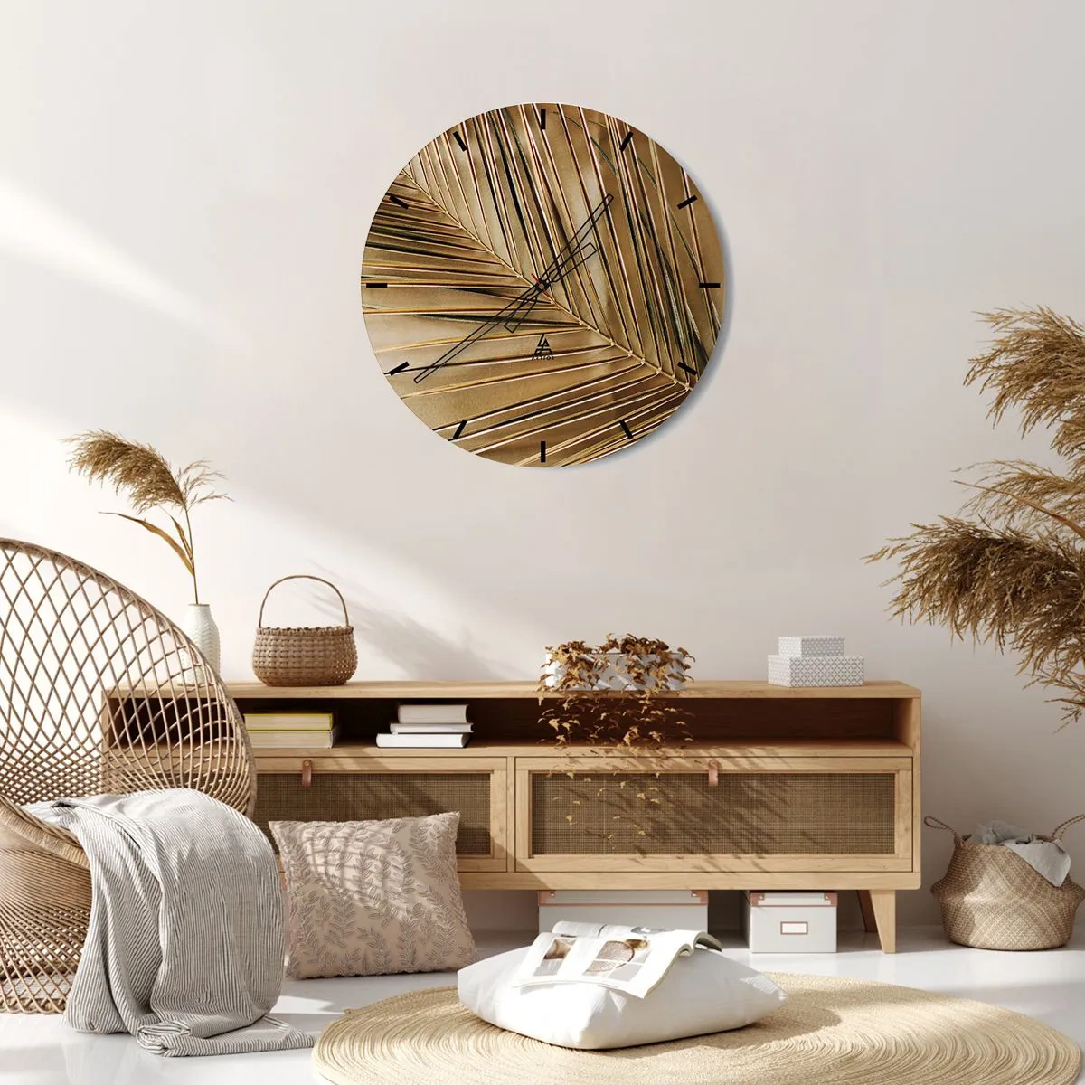 Horloge murale - Pendule murale - Colonnade naturelle - 40x40 cm