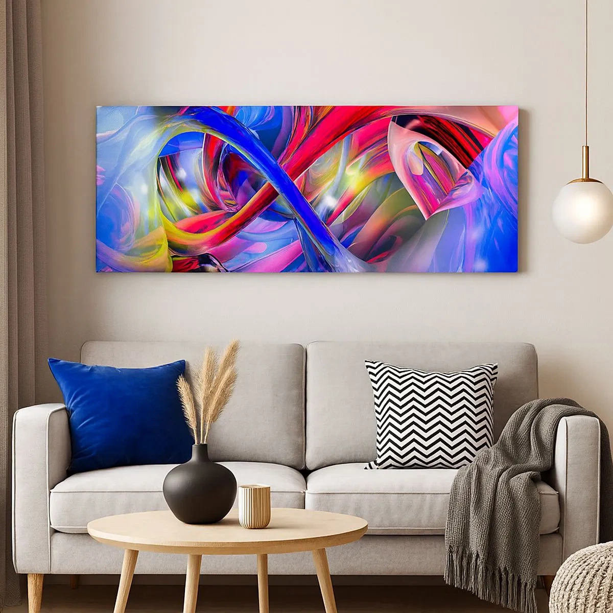 Impression sur toile - Image sur toile - La danse des nuances - 100x40 cm
