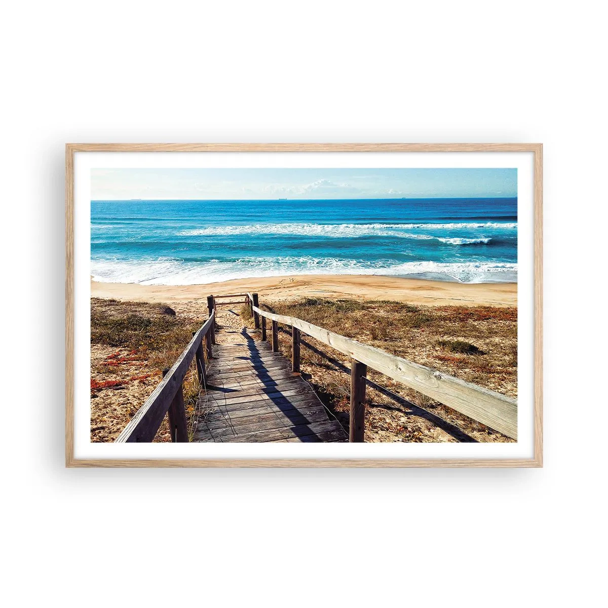 Affiche dans un chêne clair - Poster - Cours! - 91x61 cm