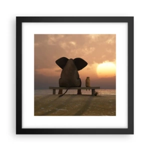 Affiche dans un cadre noir - Poster - C'est bon de garder le silence ensemble - 30x30 cm