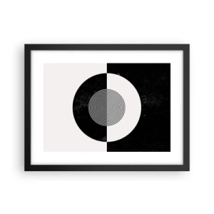Affiche dans un cadre noir - Poster - Harmonie de noir et blanc - 40x30 cm