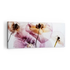 Impression sur toile - Image sur toile - Corps de fleurs transparente - 100x40 cm