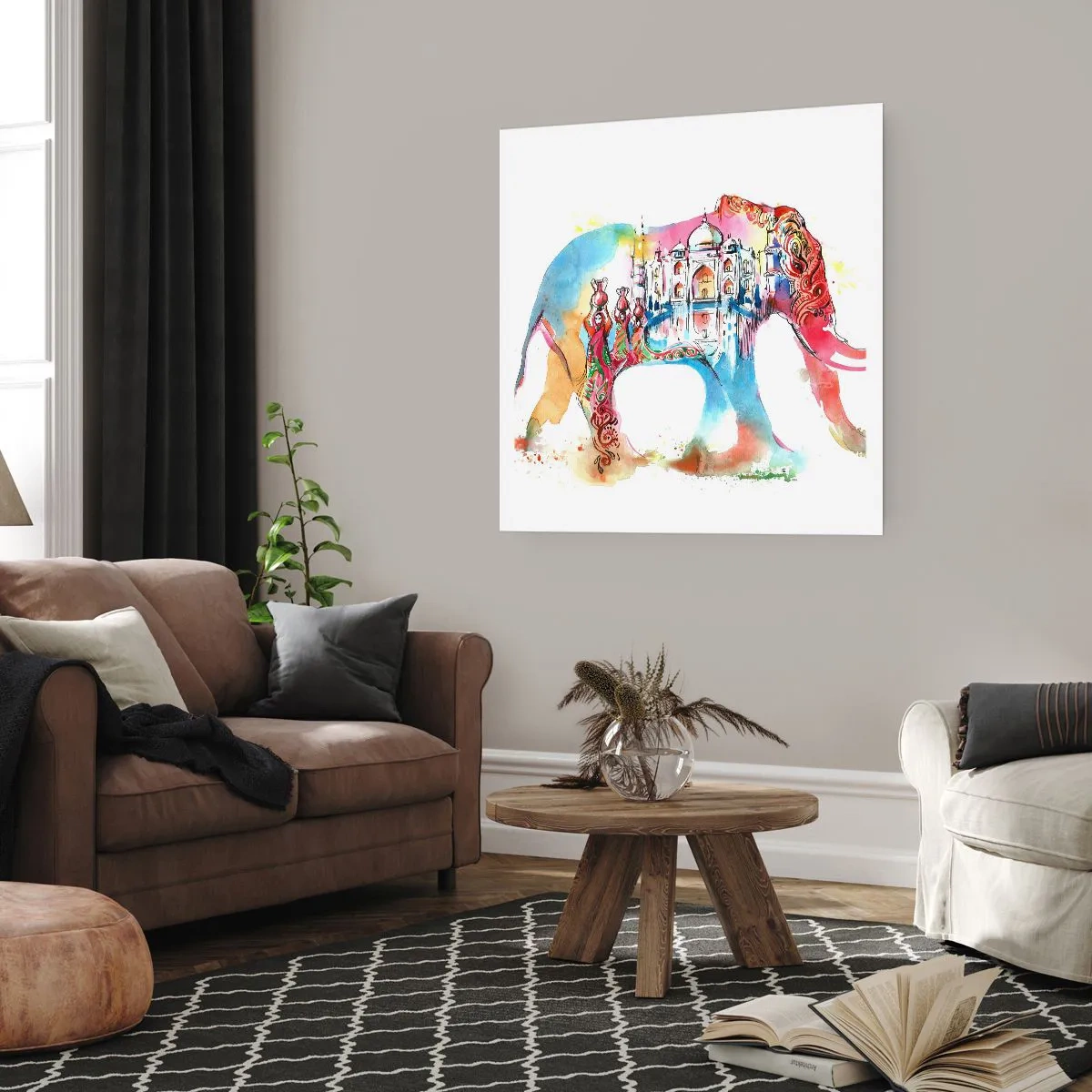 Affiche - Poster - Inde - l'aura de l'amour - 60x60 cm