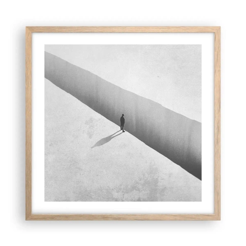 Affiche dans un chêne clair - Poster - Un objectif clair - 50x50 cm