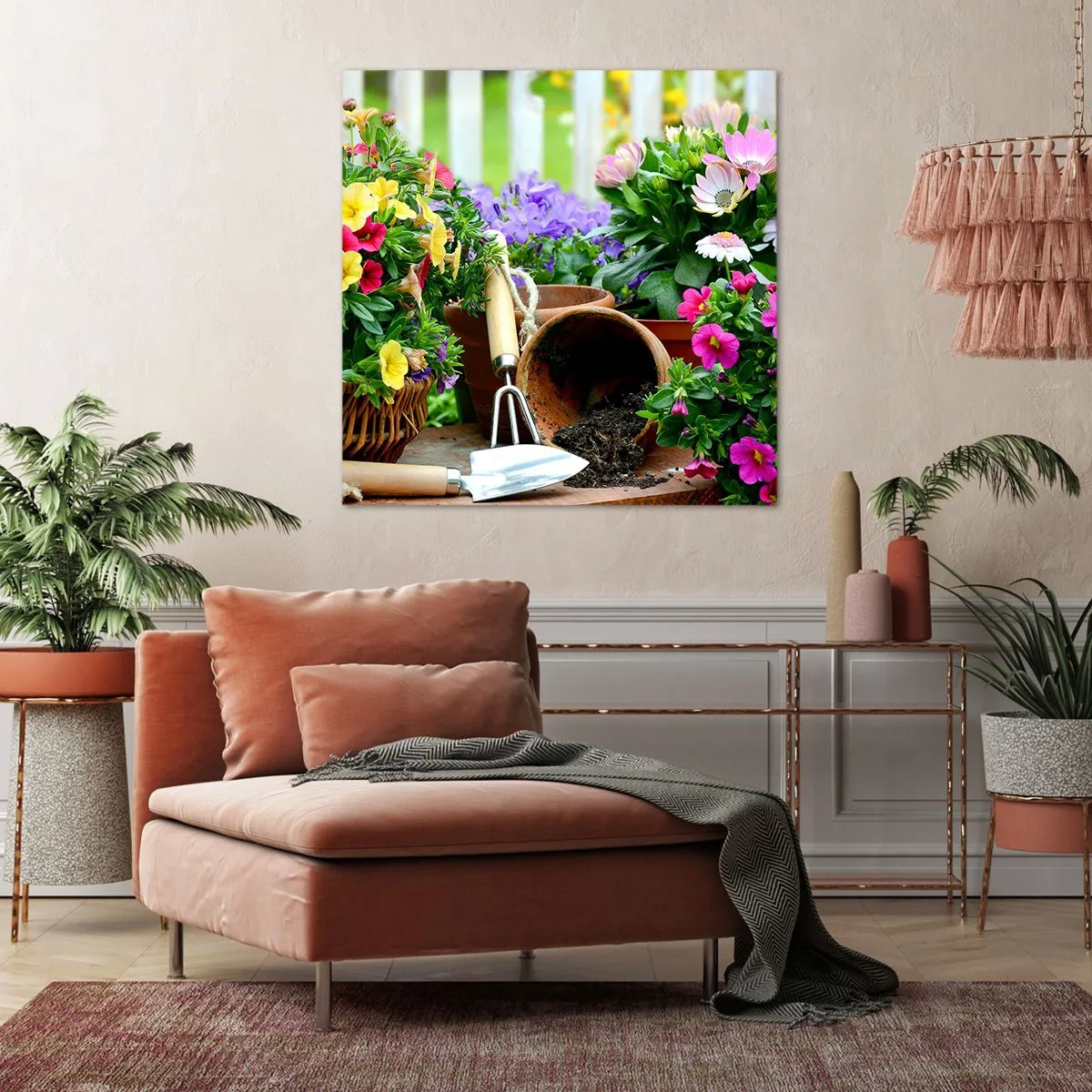 Impression sur toile - Image sur toile - Le jardin de Zosia - 60x60 cm