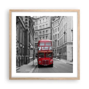 Affiche dans un chêne clair - Poster - La vie de tous les jours ne doit pas être grise - 50x50 cm