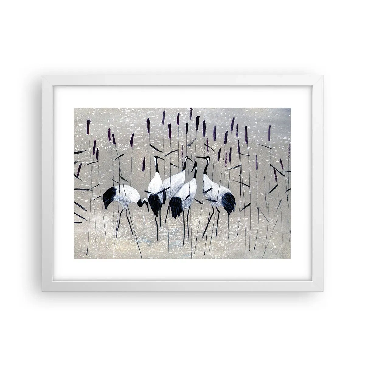 Affiche dans un cadre blanc - Poster - Parmi les siens - 40x30 cm