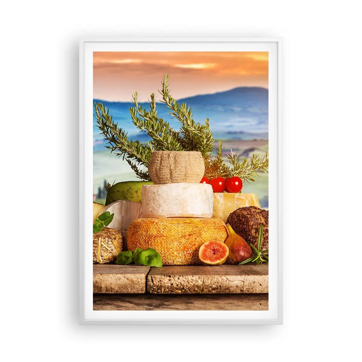 Affiche dans un cadre blanc - Poster - La joie de vivre à l'italienne - 70x100 cm