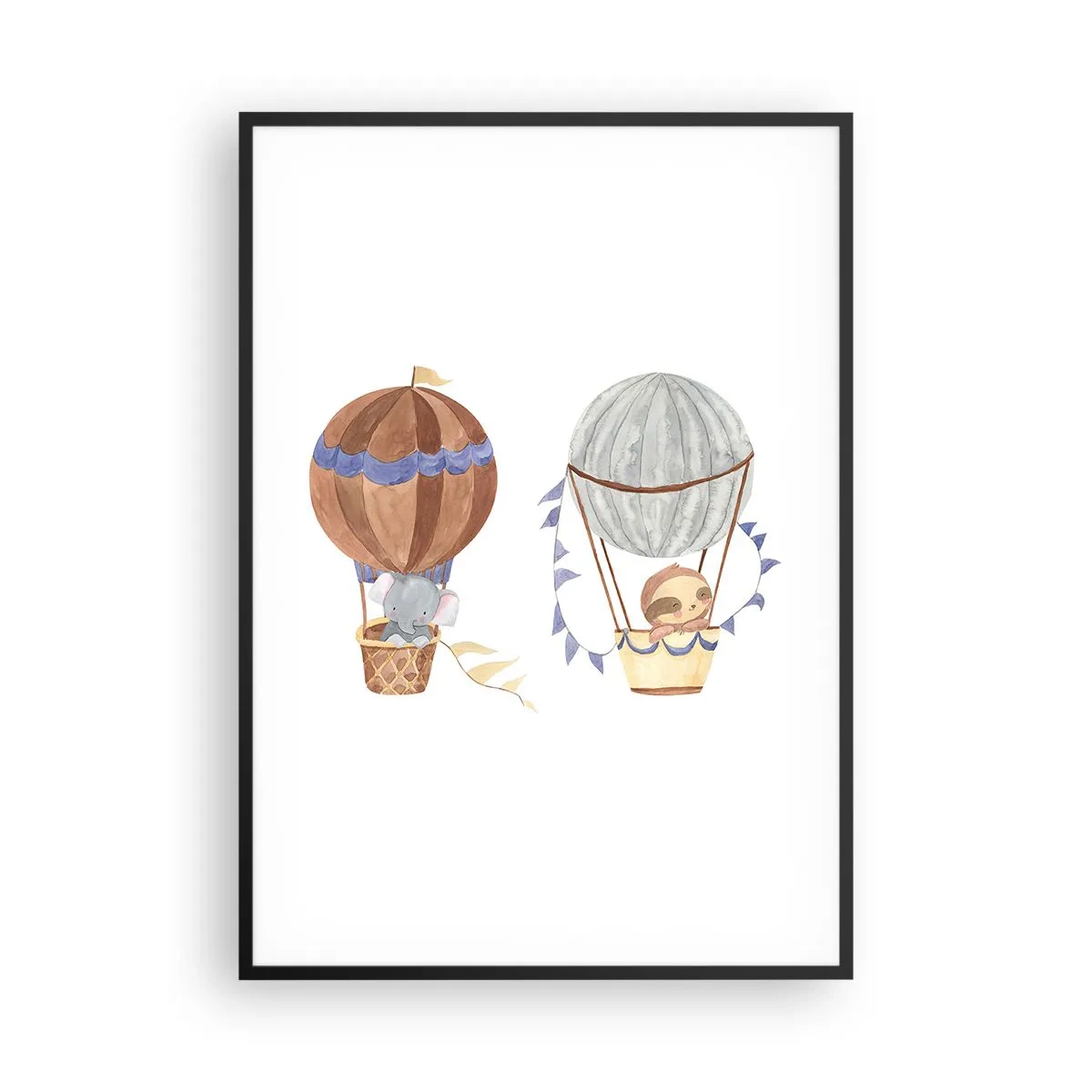 Affiche dans un cadre noir - Poster - Compagnons de voyage - 70x100 cm
