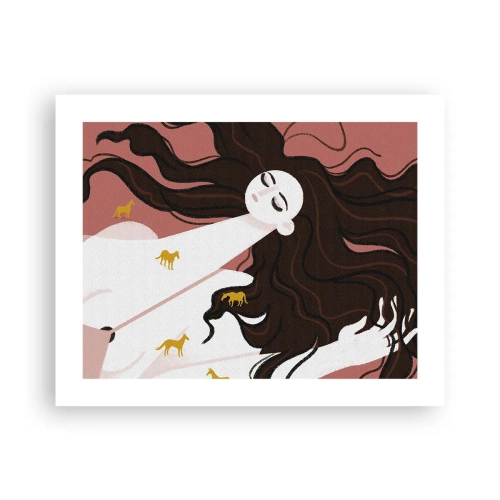 Affiche - Poster - Rêve d'un cheval d'or - 50x40 cm