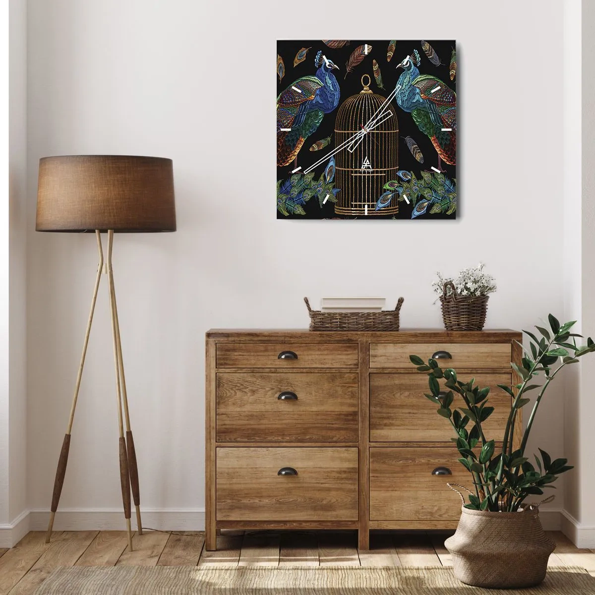 Horloge murale - Pendule murale - En robes royales - 40x40 cm