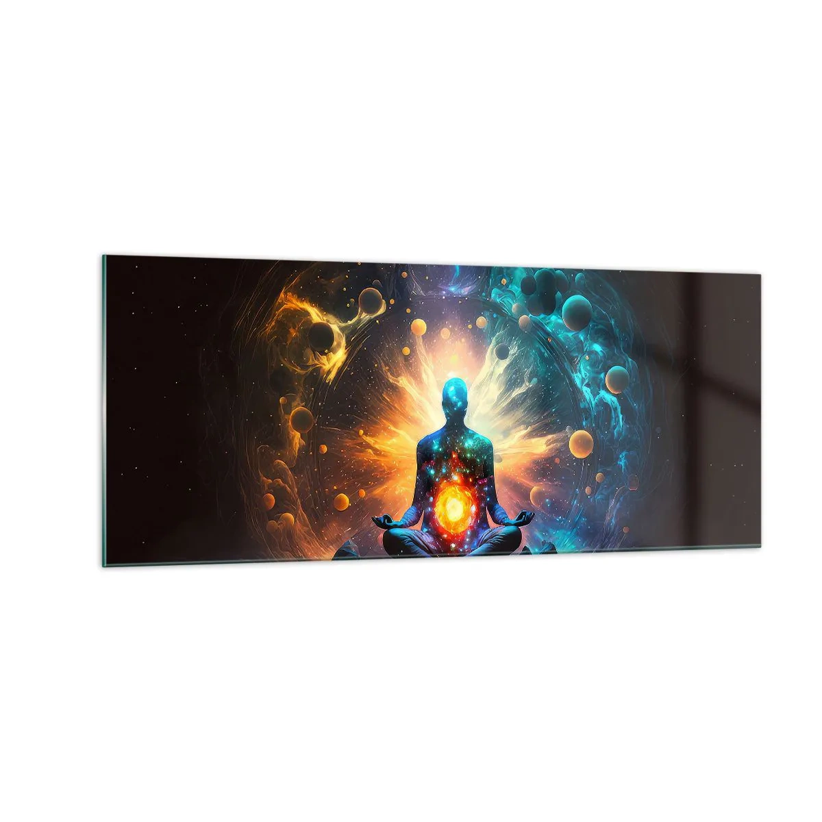 Impression sur verre - Image sur verre - Paix cosmique - 100x40 cm