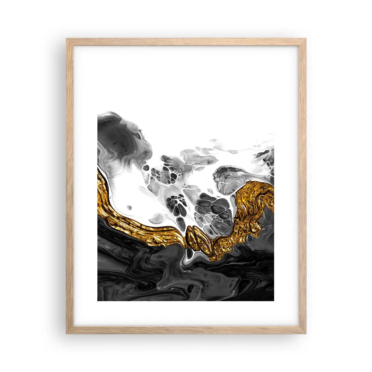 Affiche dans un chêne clair - Poster - Composition organique - 40x50 cm