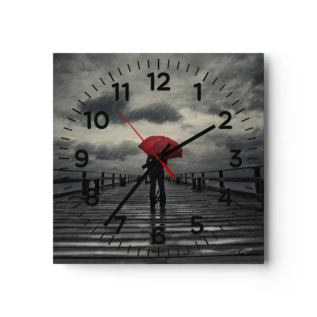 Horloge murale - Pendule murale - Peu importe qu'il pleuve - 30x30 cm