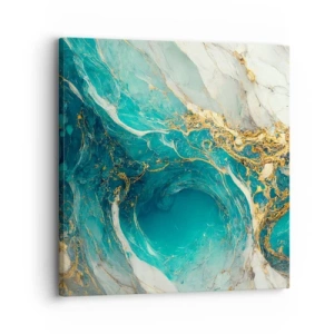 Impression sur toile - Image sur toile - Composition en veines d'or - 30x30 cm